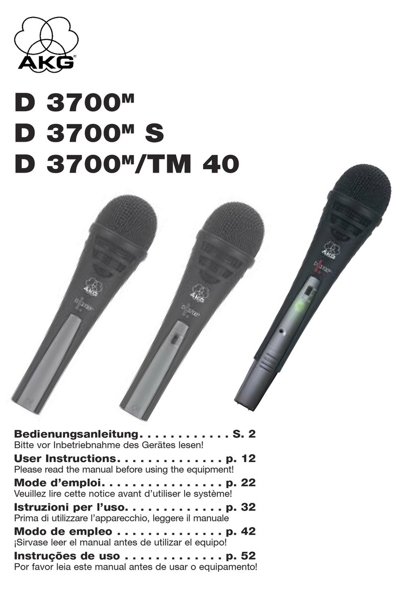 AKG D 3700 User manual