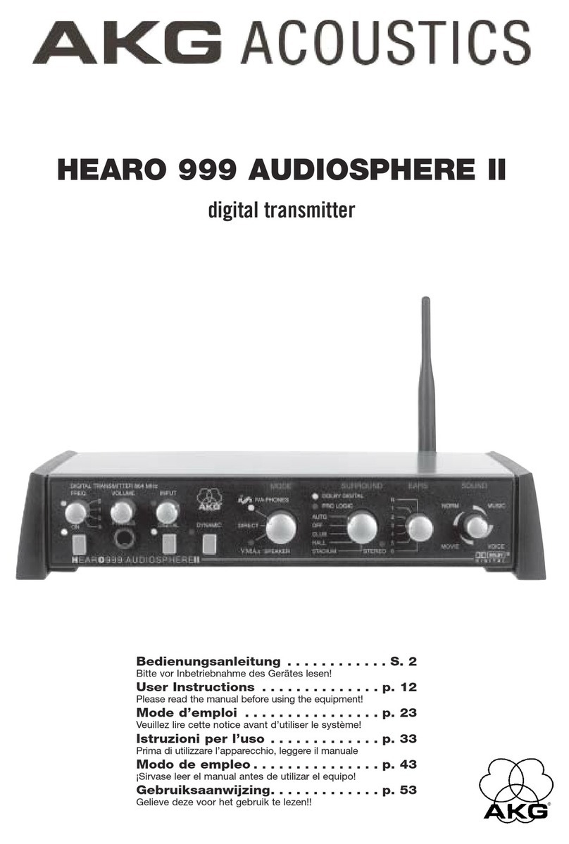 AKG HEARO 999 AUDIOSPHERE - User instructions