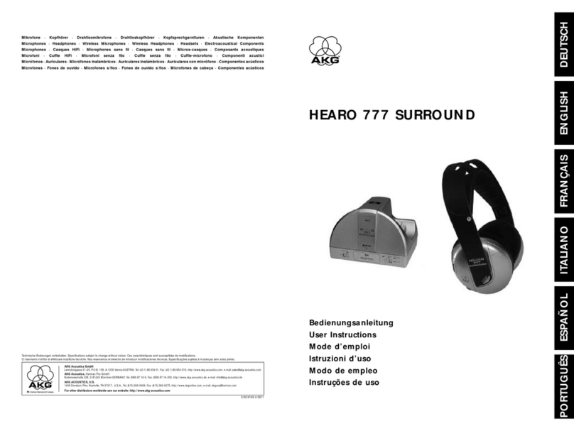 AKG HEARO 777 SURROUND User instructions