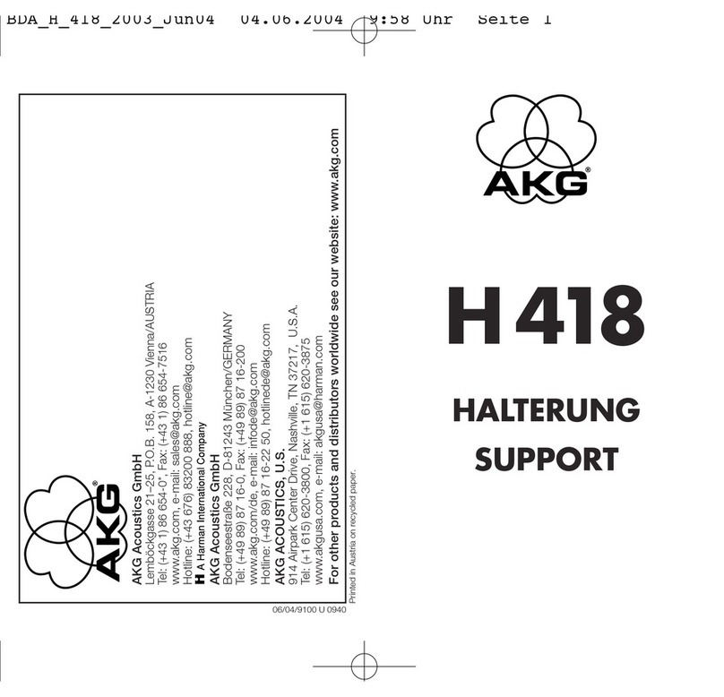 AKG H 418 User manual