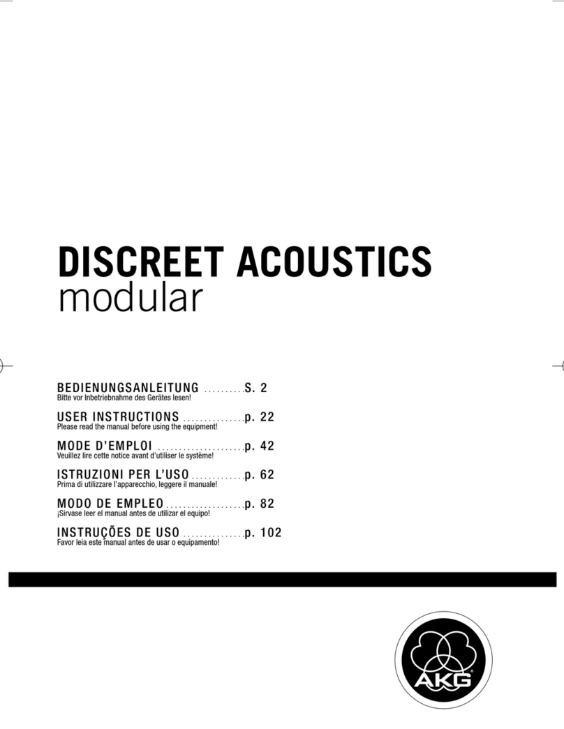 AKG DISCREET ACOUSTICS MODULAR User instructions