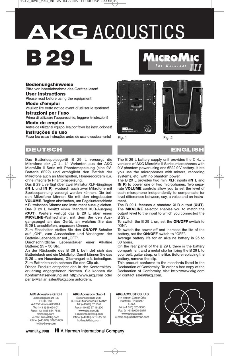 AKG B 29 L manual