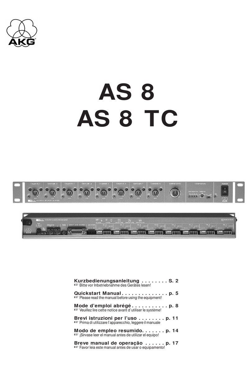 AKG AS 8 Quick start manual
