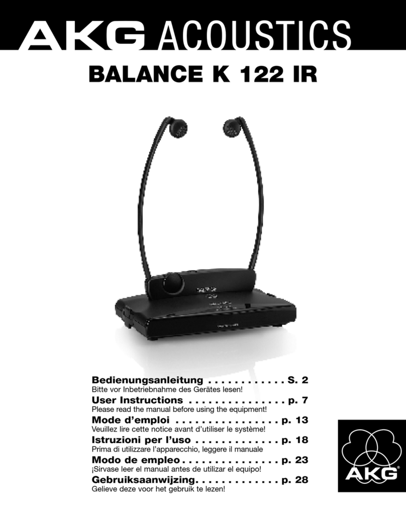AKG BALANCE K 122 IR User instructions