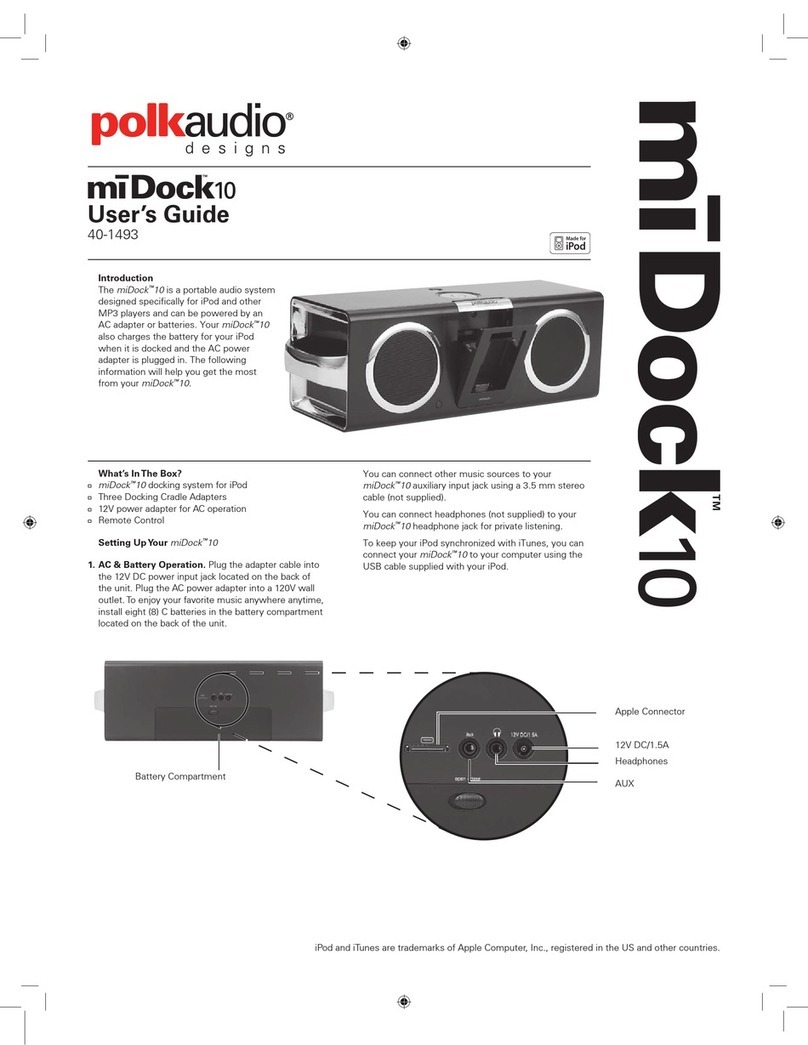 Polk Audio MIDOCK10 user guide