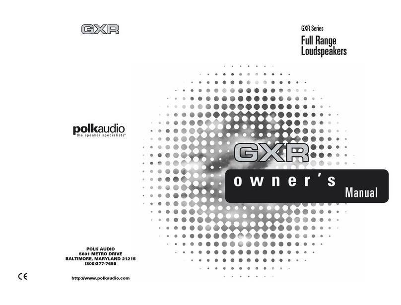 Polk Audio GXR4 User manual