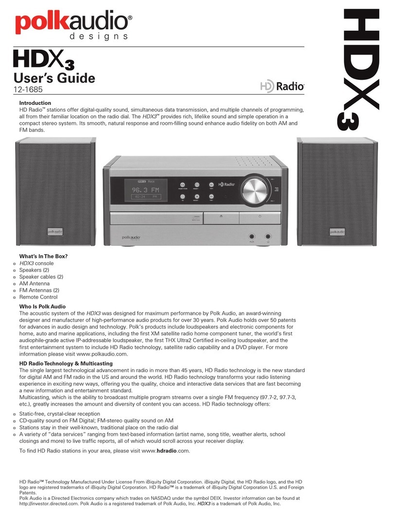 Polk Audio HDX3 user guide