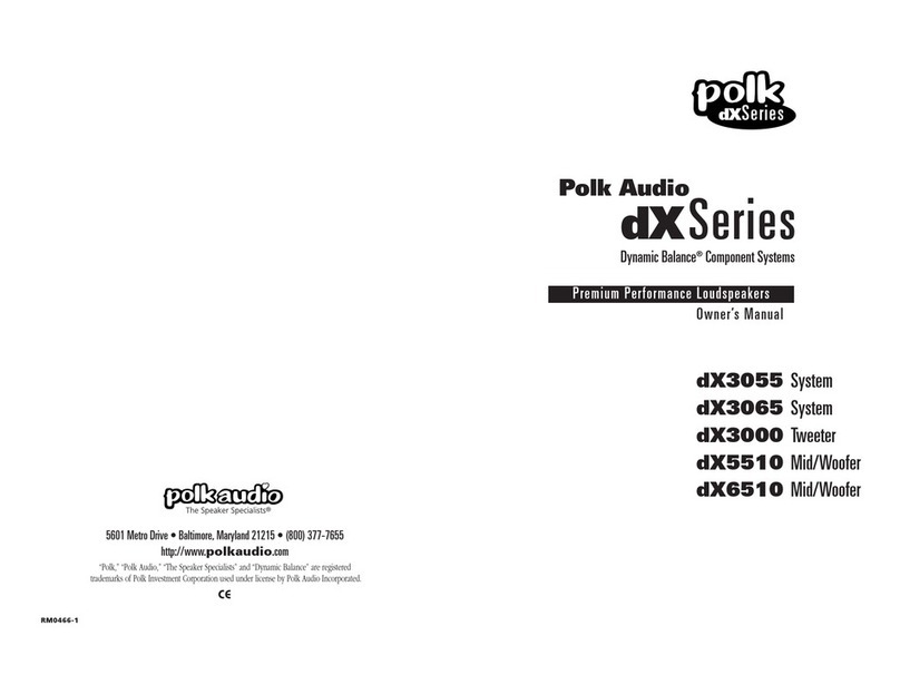 Polk Audio DX3000 User manual