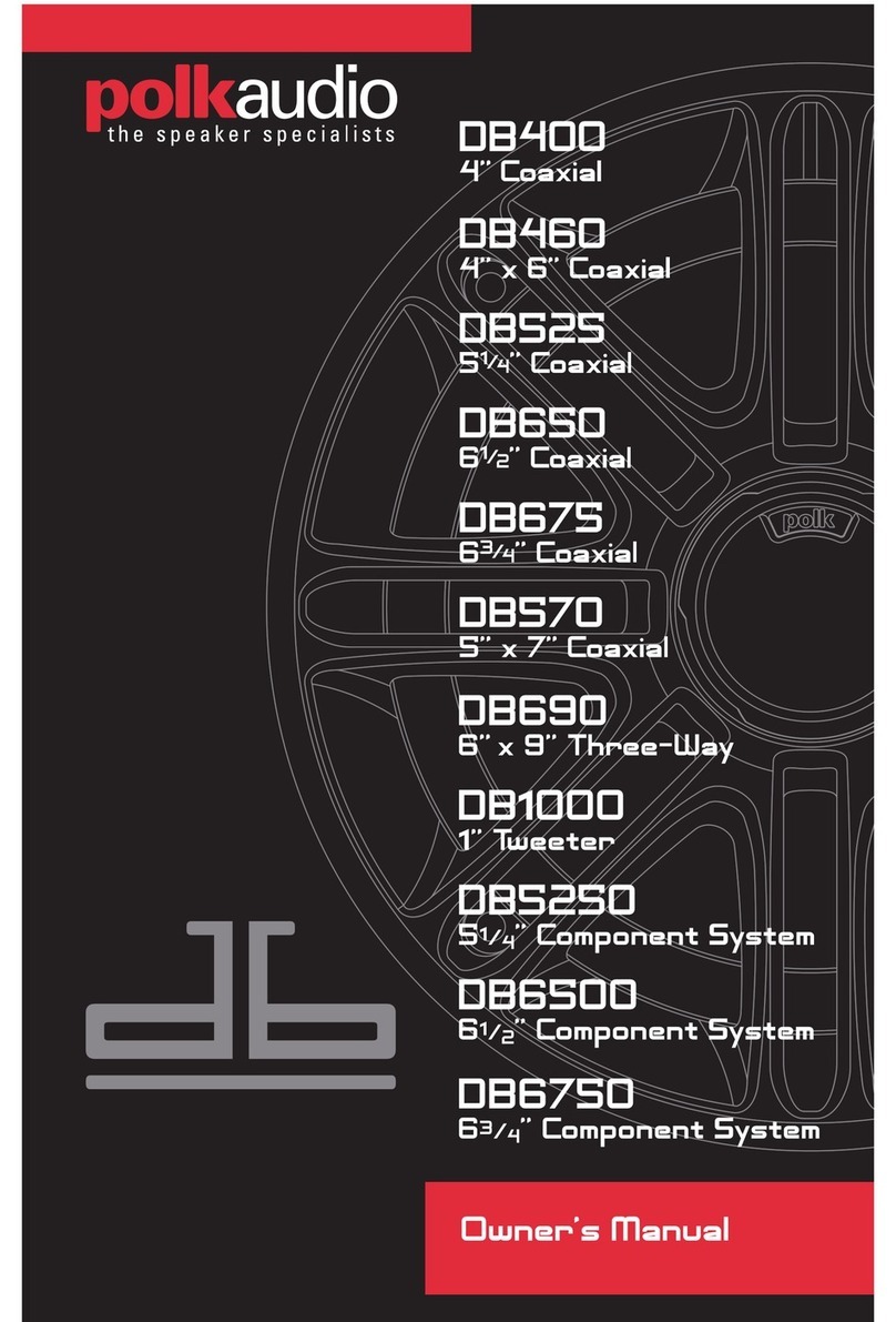 Polk Audio DB1000 User manual Polk Audio DB1000 User manual