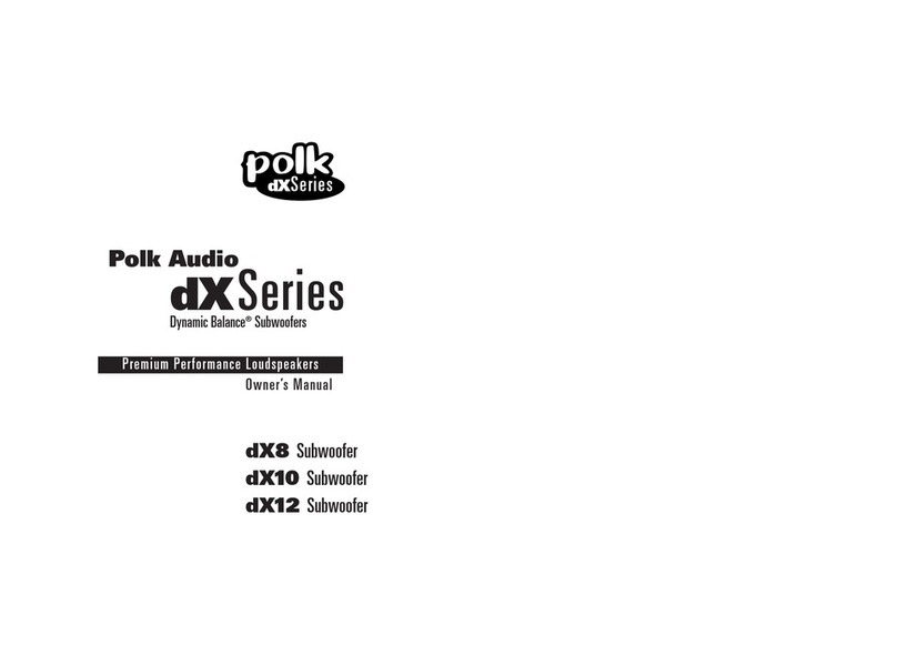 Polk Audio DX10 owner's manual
