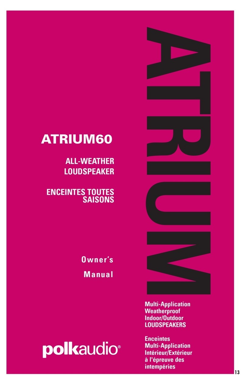 Polk Audio ATRIUM60 owner's manual