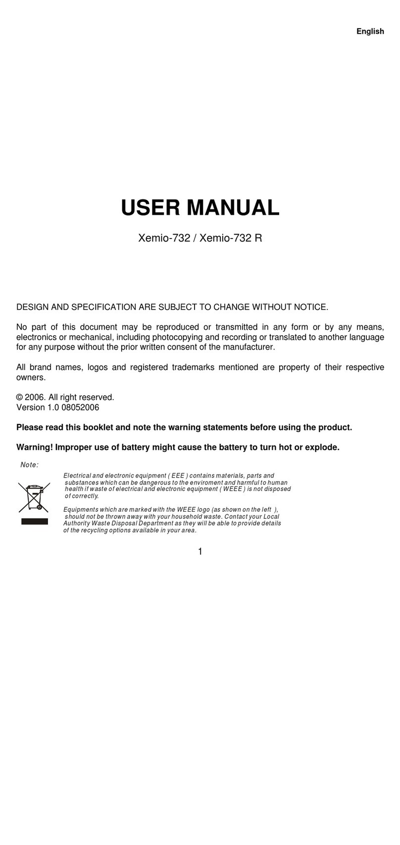 LENCO XEMIO-732 R User manual