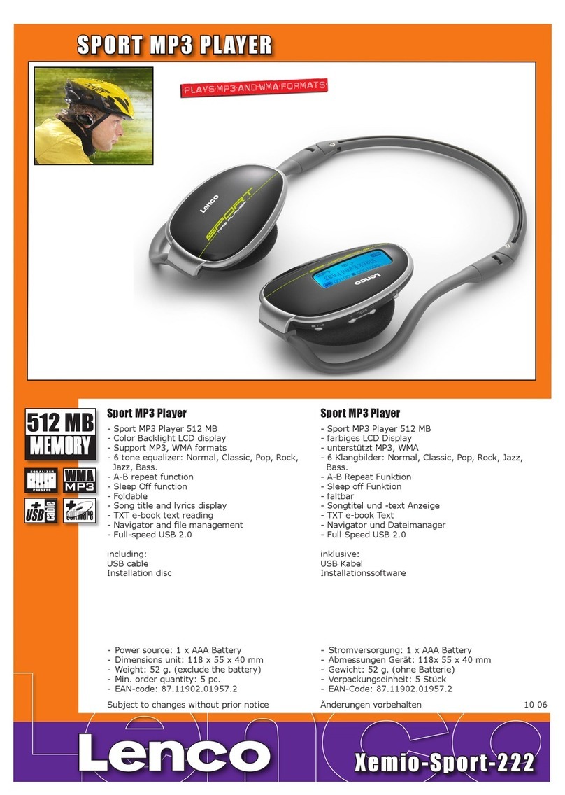 LENCO XEMIO-SPORT-222 User manual