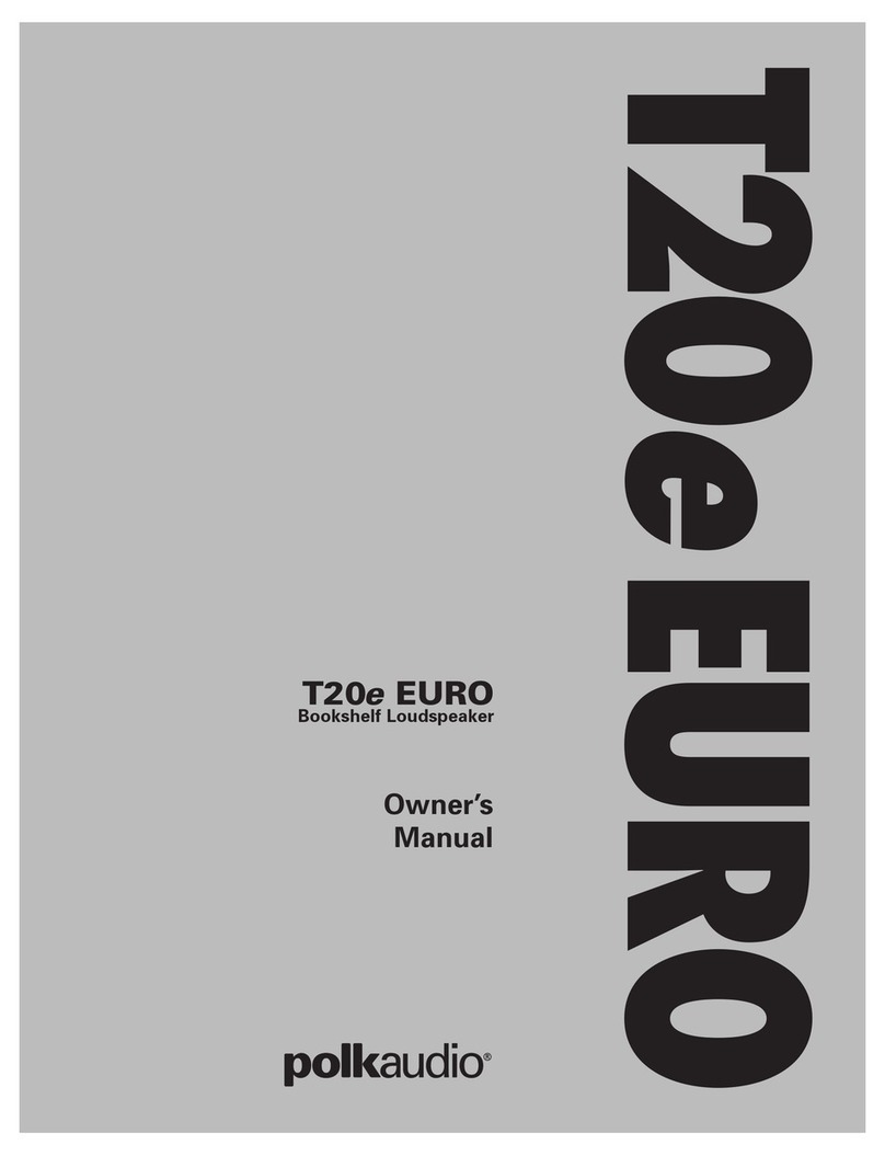 Polk Audio T20E EURO owner's manual