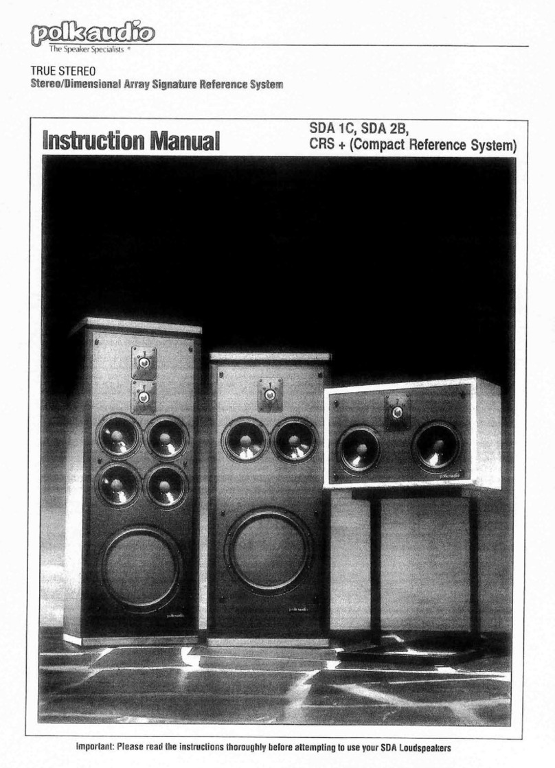 Polk Audio SDA 1C instruction manual