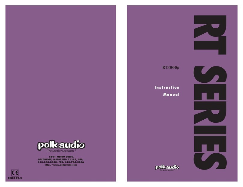 Polk Audio RT3000P instruction manual