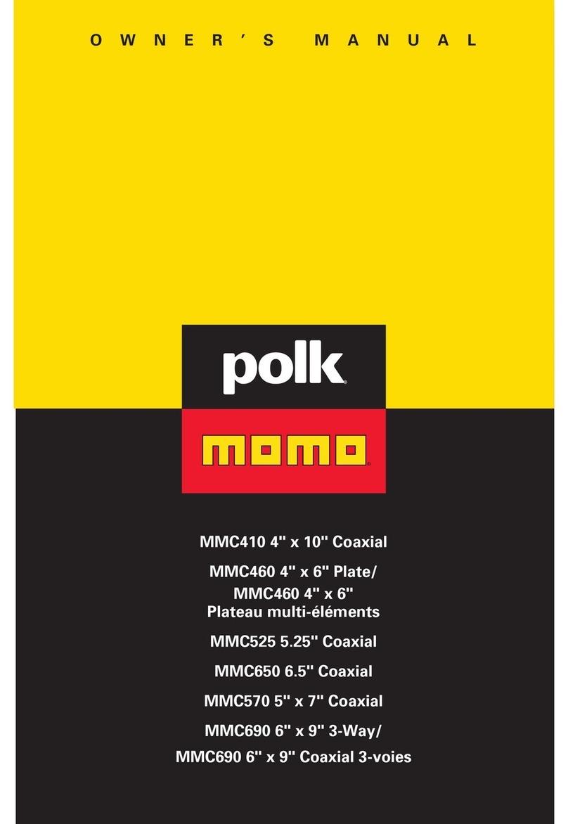 Polk Audio MMC460 owner's manual