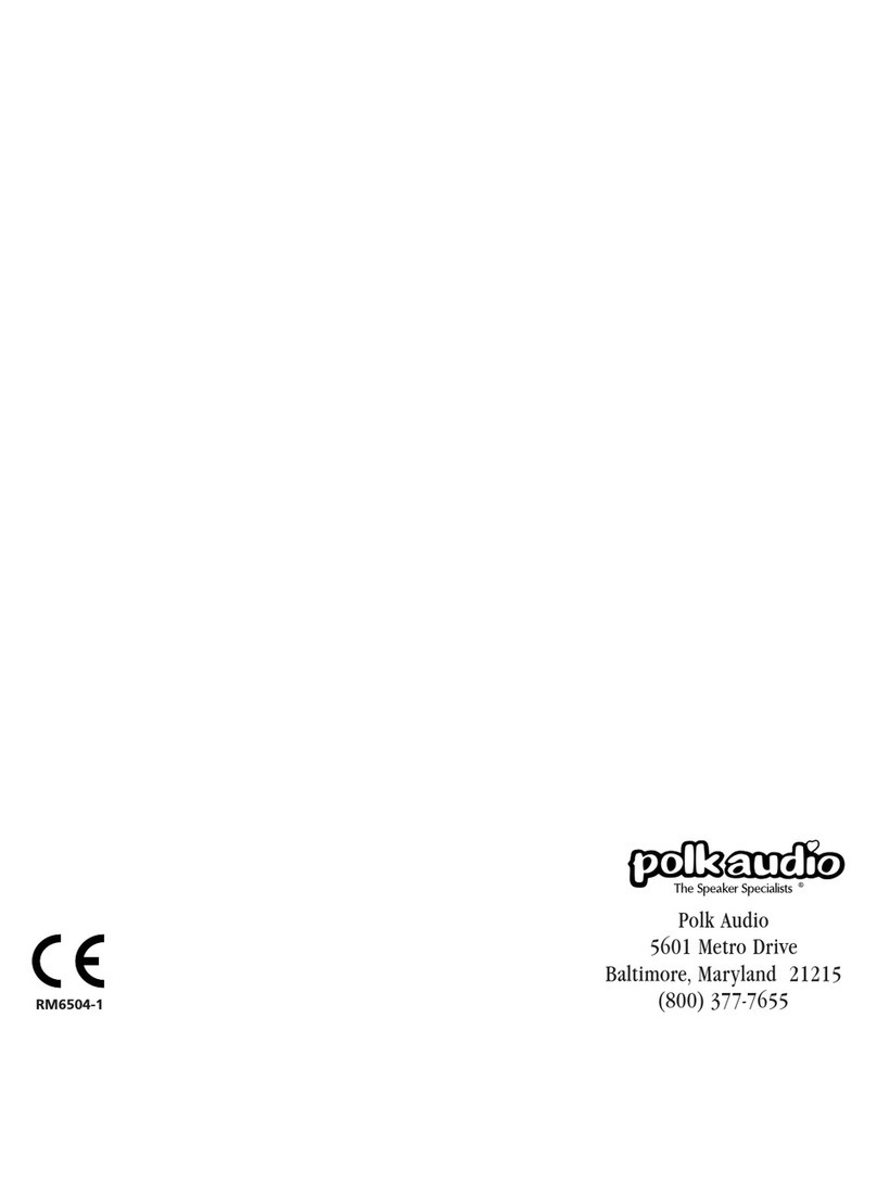 Polk Audio RM2300 owner's manual