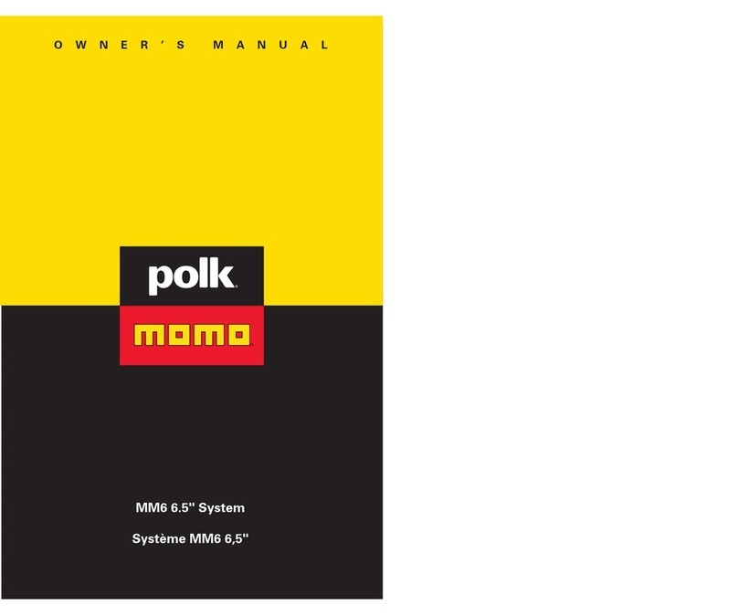 Polk Audio MM6 owner's manual