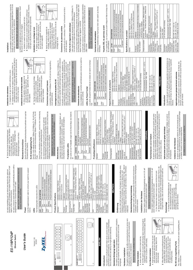 ZyXEL Communications ES-116P User manual