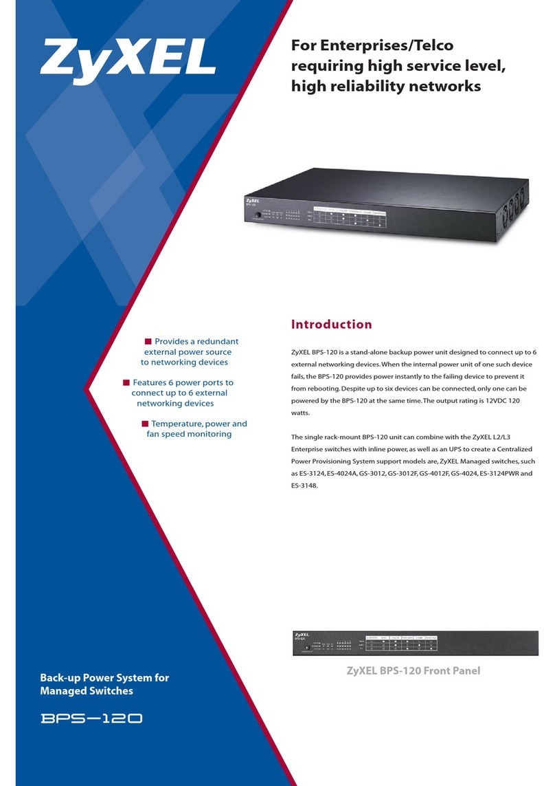 ZyXEL Communications BPS-120 Specifications ZyXEL Communications BPS-120 Specifications