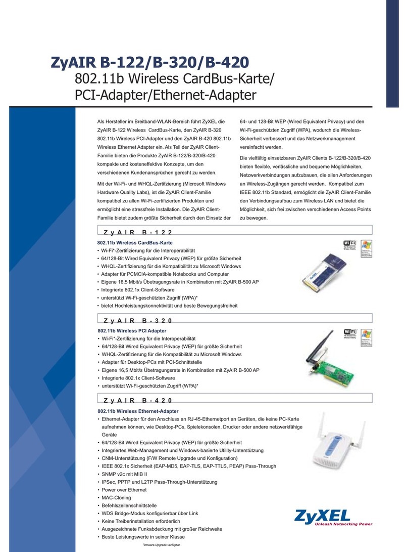 ZyXEL Communications ZyAIR B-320 User manual