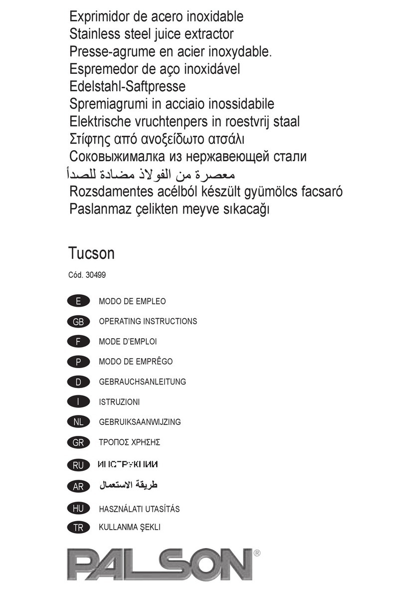PALSON TUCSON operating instructions