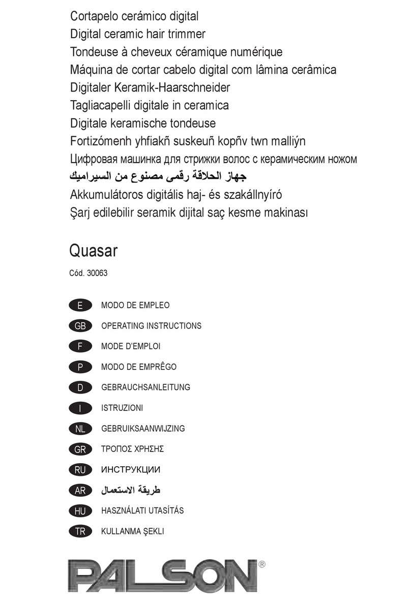 PALSON QUASAR operating instructions