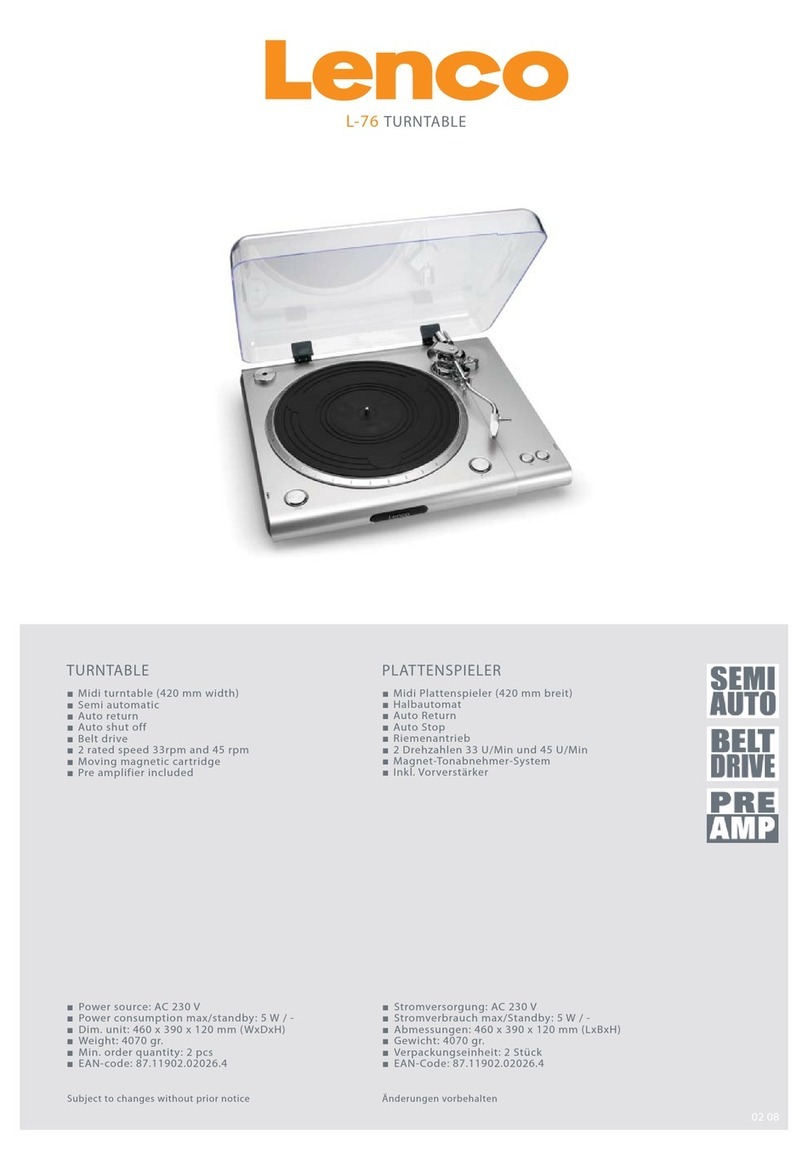 LENCO L-76 User manual