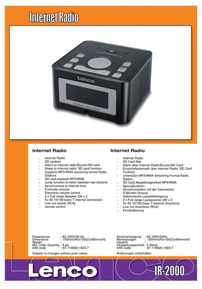 LENCO IR-2000 User manual LENCO IR-2000 User manual