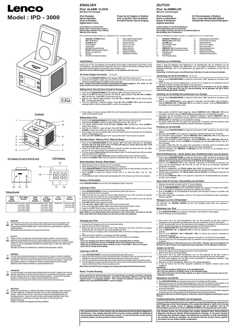 LENCO IPD-3000 user manual