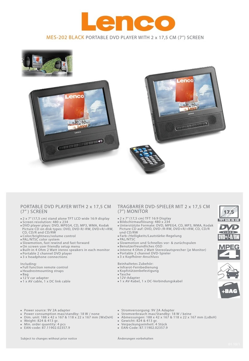 LENCO MES-202 Specifications