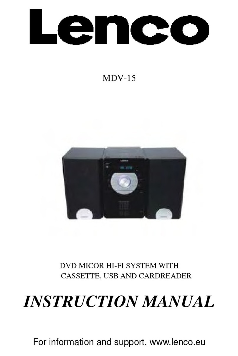LENCO MDV-15 instruction manual