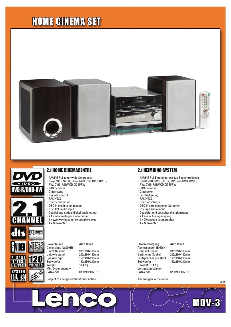 LENCO MDV-3 User manual