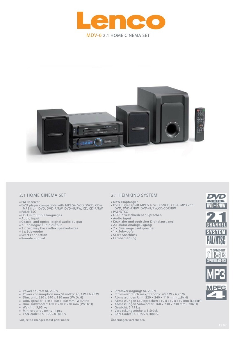 LENCO MDV-6 Specifications