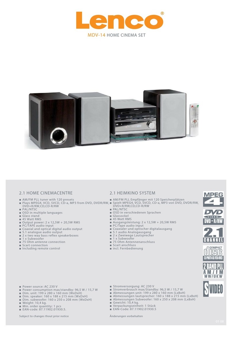 LENCO MDV-14 User manual