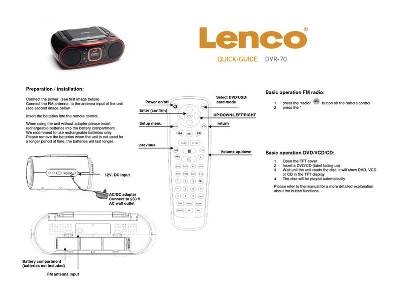 LENCO DVR-70 User manual LENCO DVR-70 User manual
