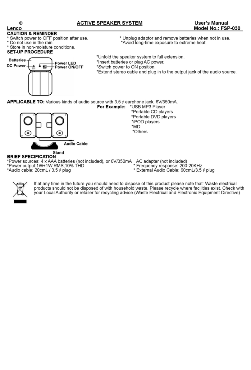LENCO FSP-030 user manual