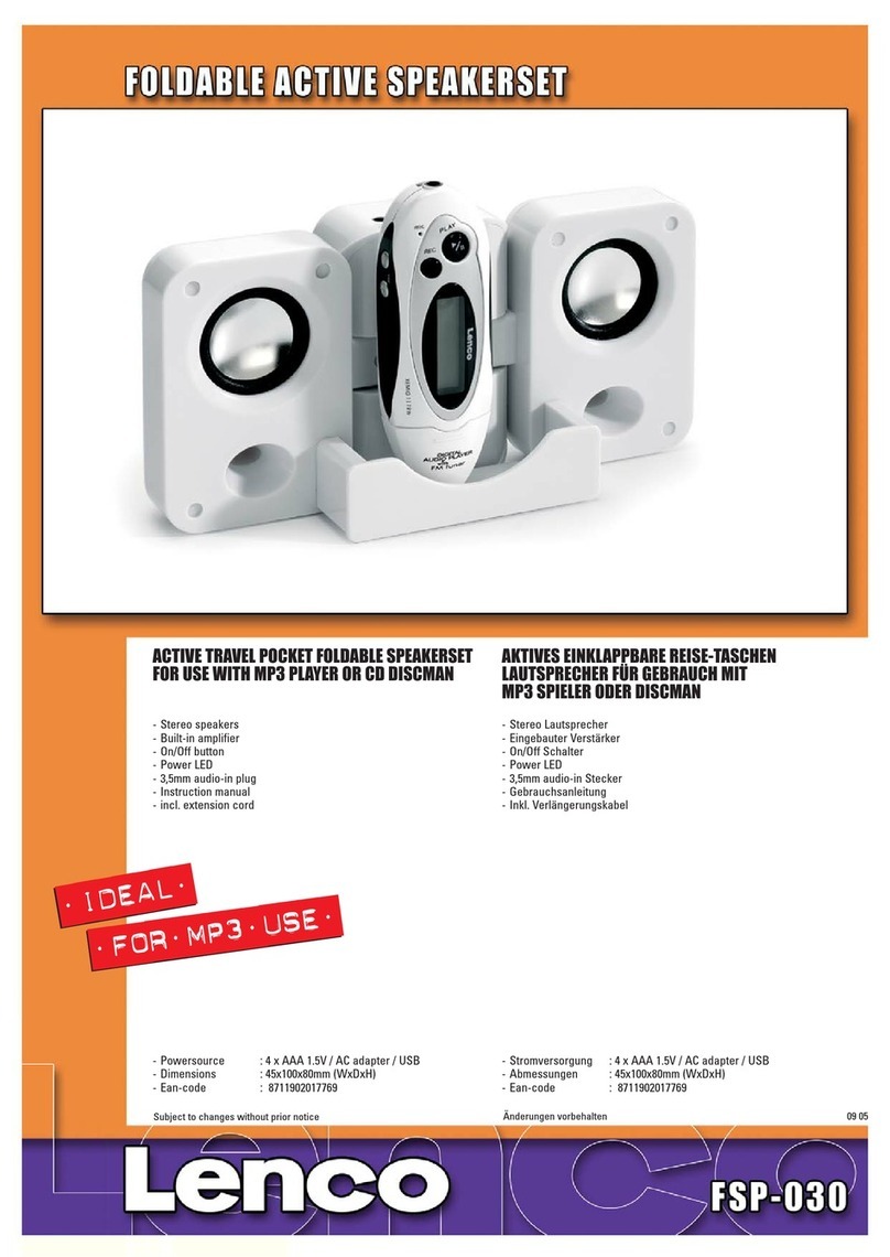 LENCO FSP-030 User manual