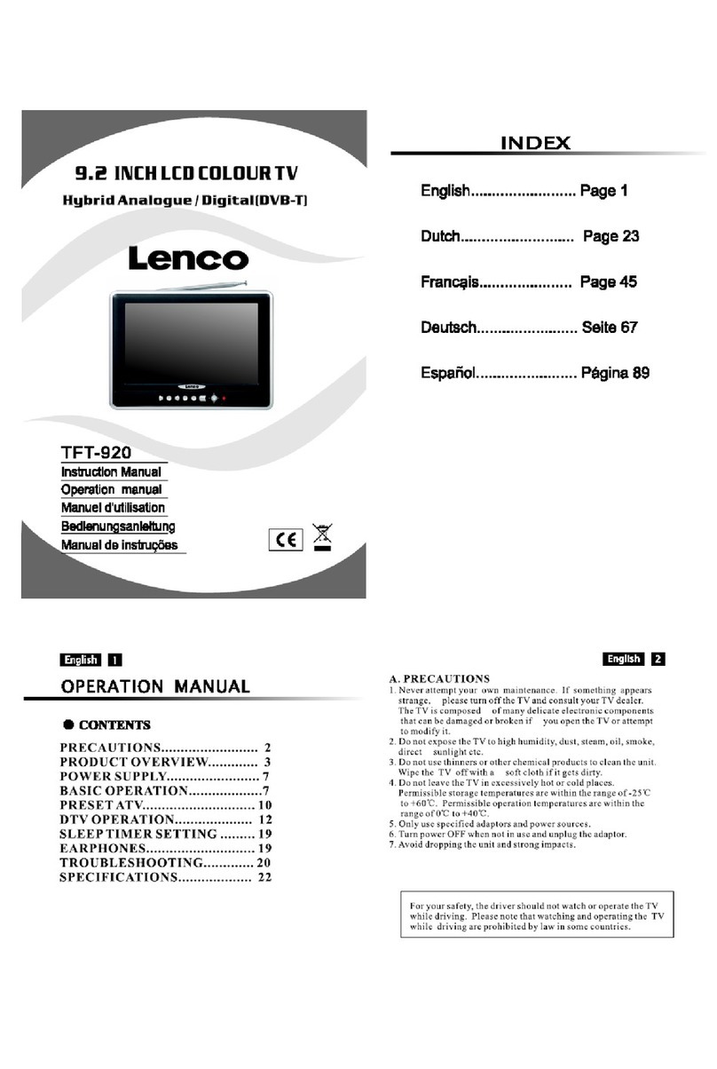 LENCO TFT-920 User manual