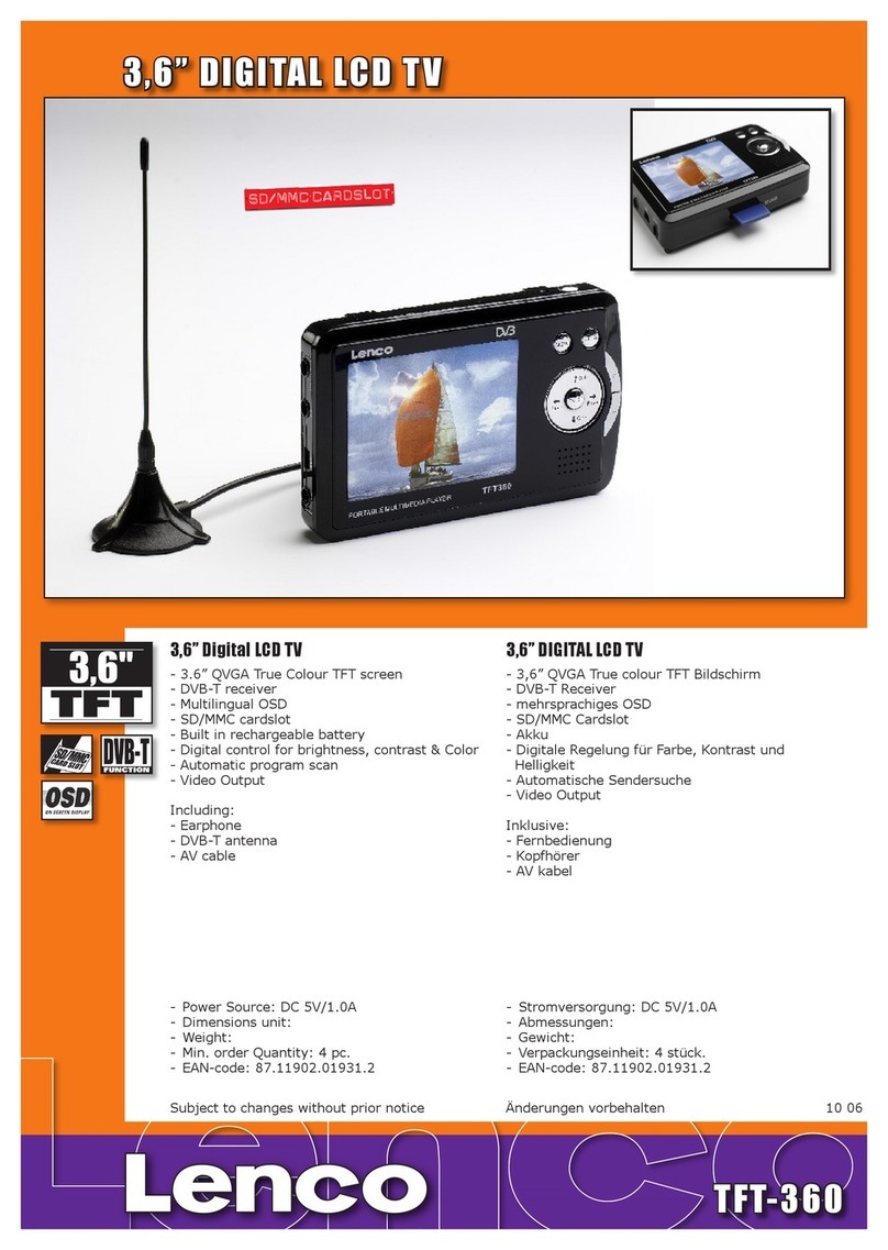 LENCO TFT-360 User manual
