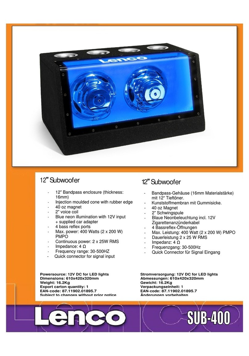 LENCO SUB-400 brochure