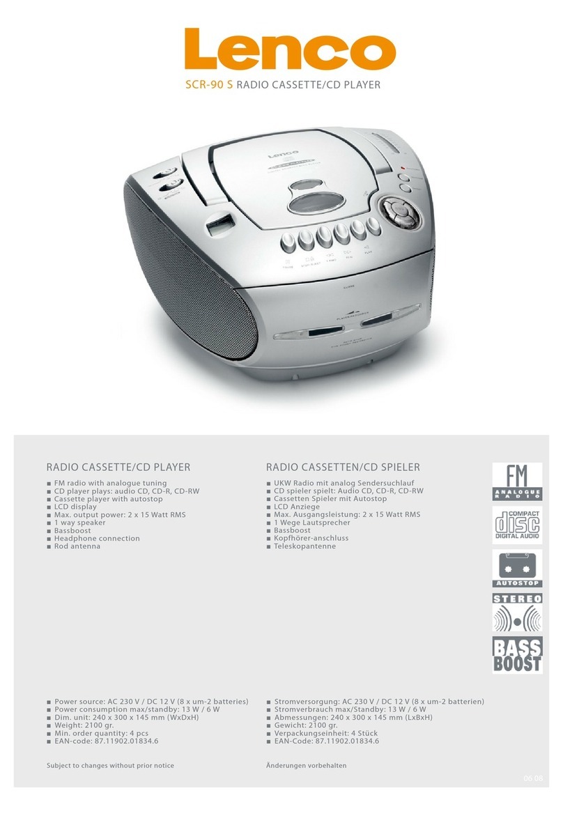LENCO SCR-90 S Specifications