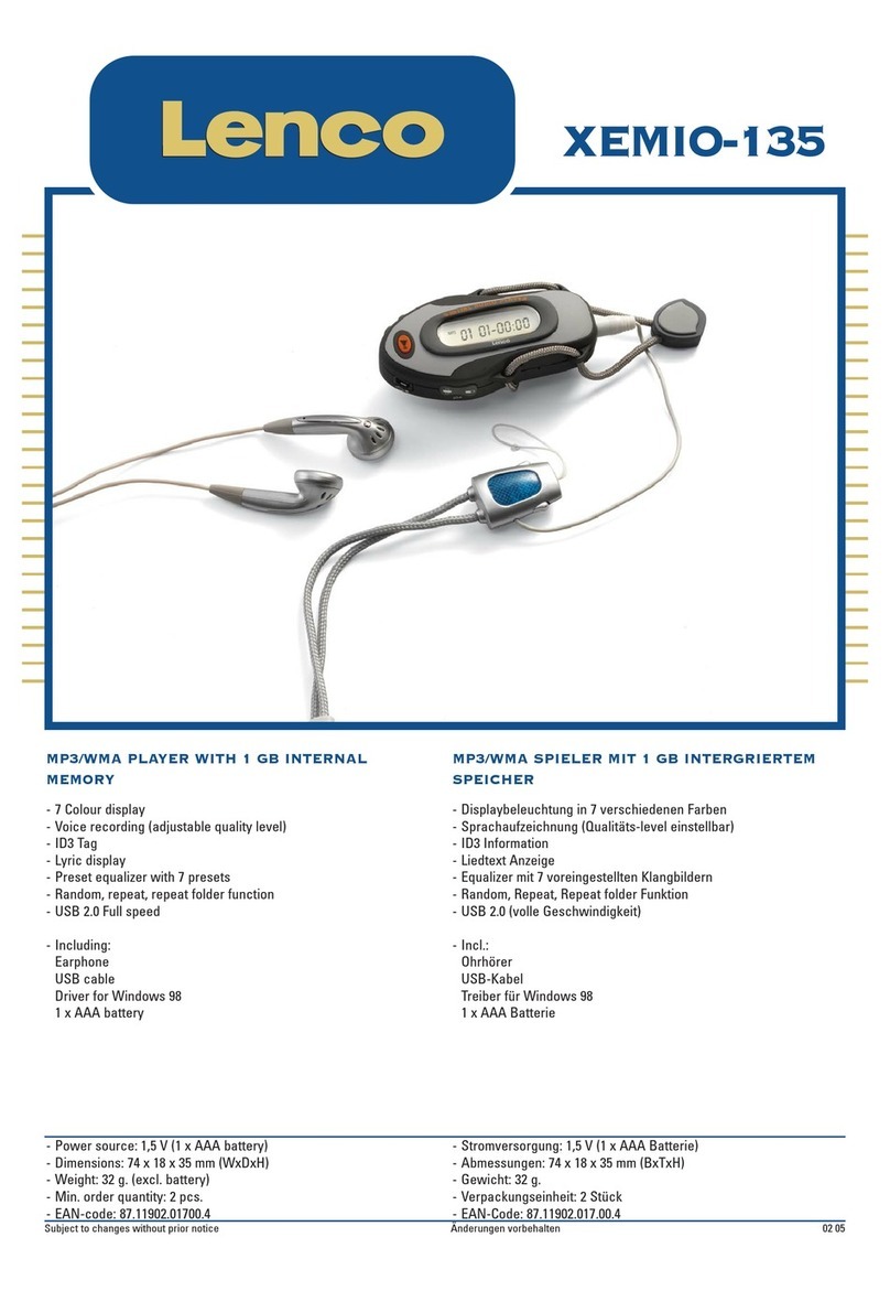 LENCO XEMIO-135 User manual