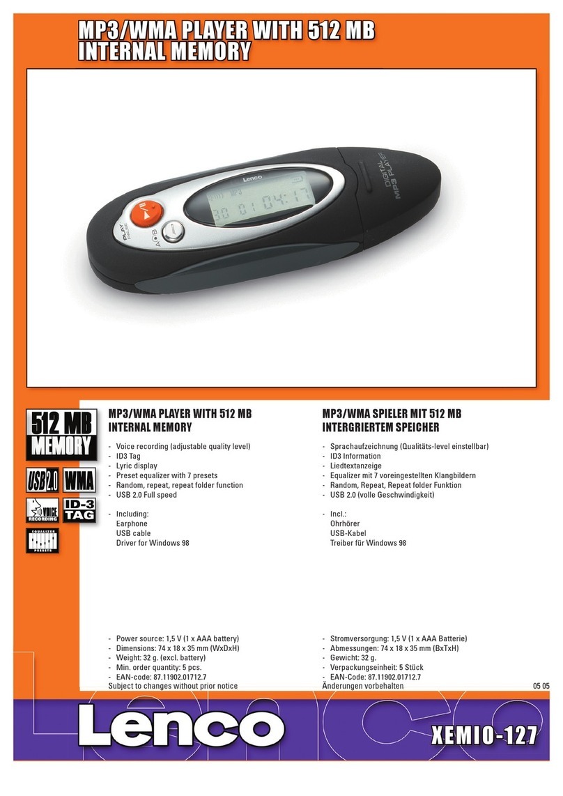 LENCO XEMIO-127 User manual