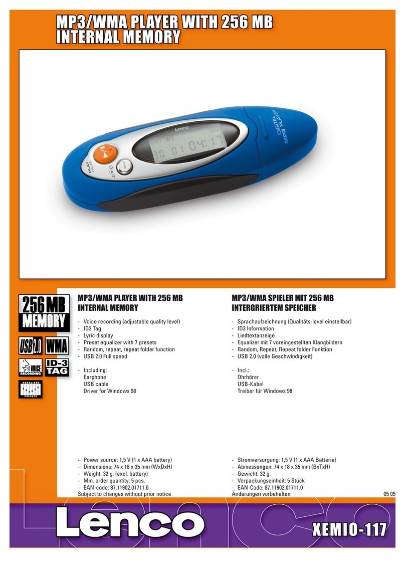 LENCO XEMIO-117 User manual