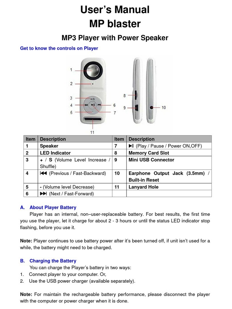 LENCO MP BLASTER SNOOPY User manual