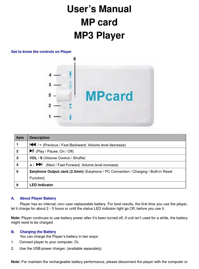 LENCO MP CARD User manual