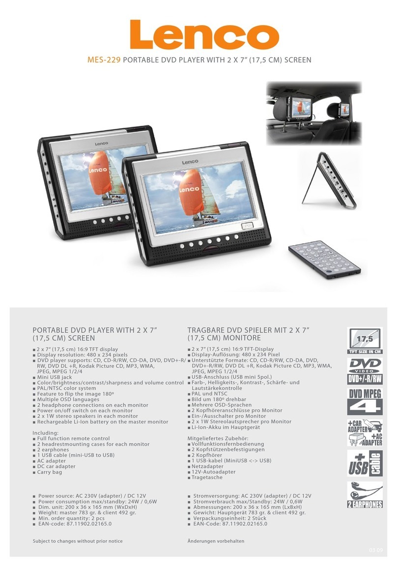 LENCO MES-229 User manual