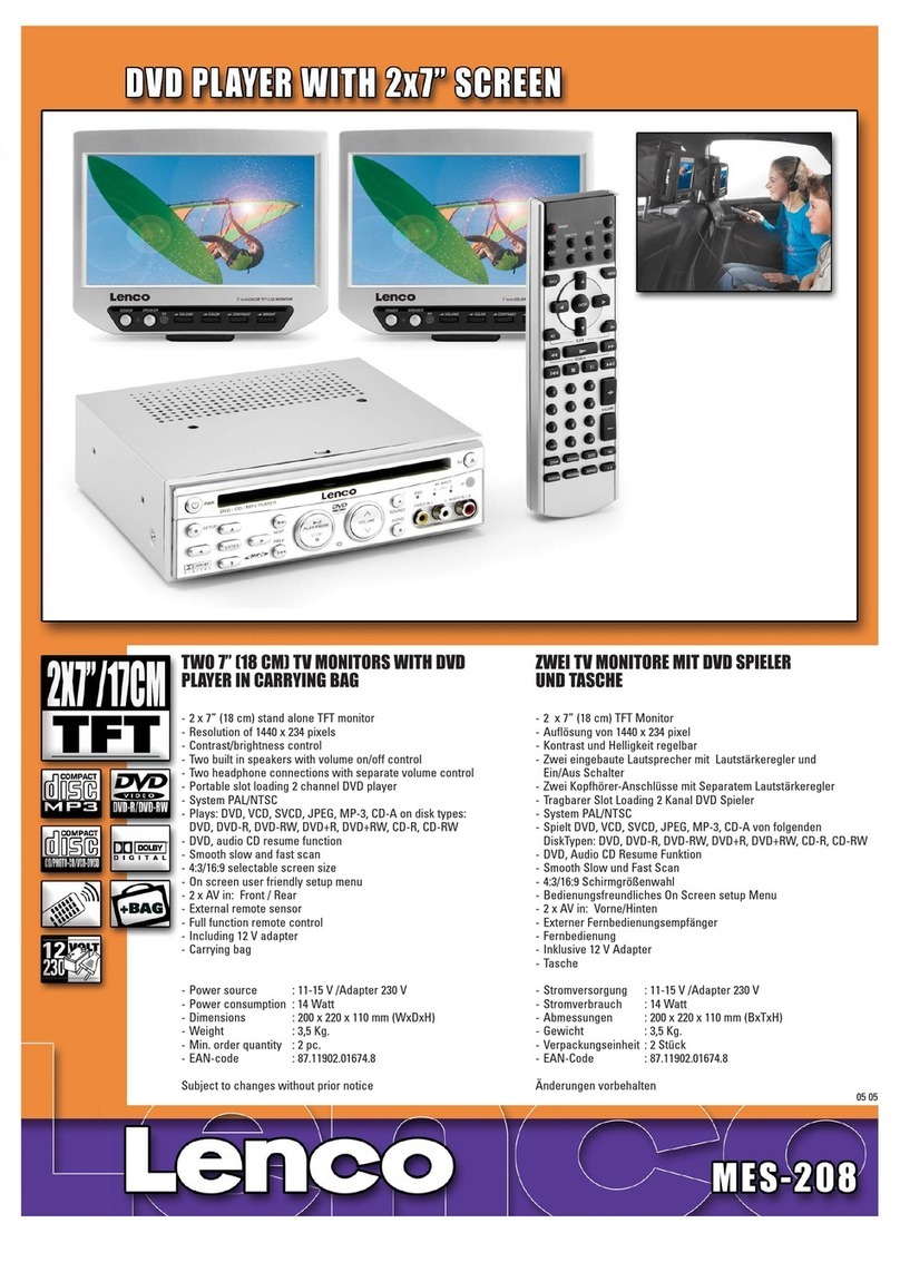 LENCO MES-208 Specifications
